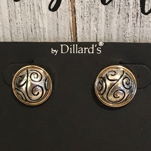 Sterling Silver Dillard's pierced earrings; new